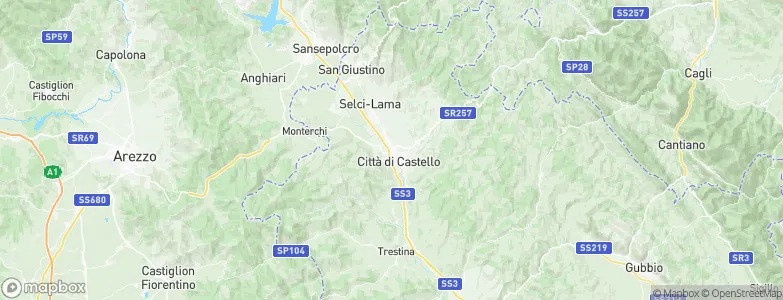 Città di Castello, Italy Map