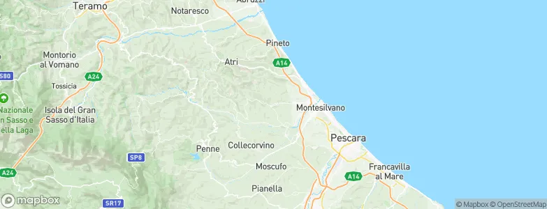Città Sant'Angelo, Italy Map