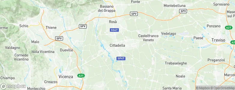 Cittadella, Italy Map