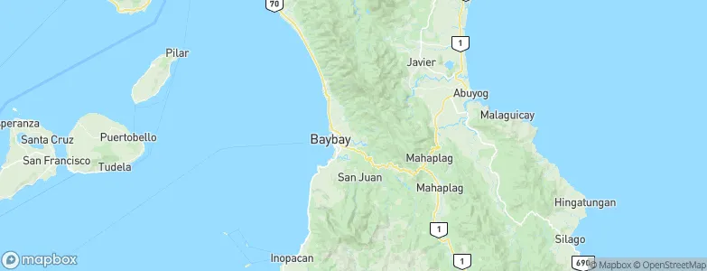City of Baybay, Philippines Map