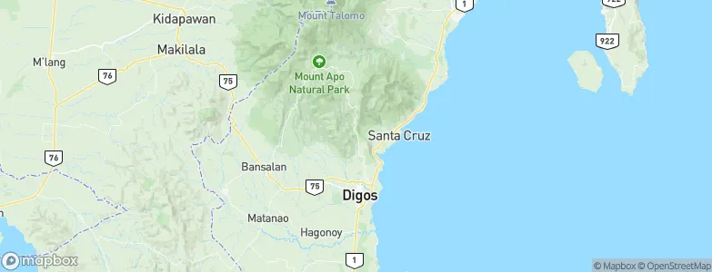 City of Digos, Philippines Map
