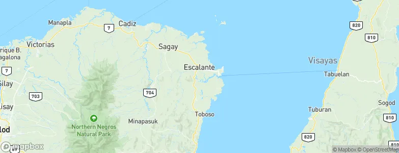 City of Escalante, Philippines Map
