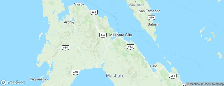 City of Masbate, Philippines Map