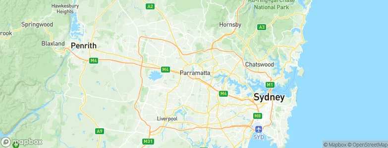 City of Parramatta, Australia Map