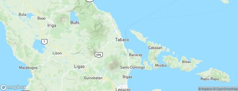 City of Tabaco, Philippines Map