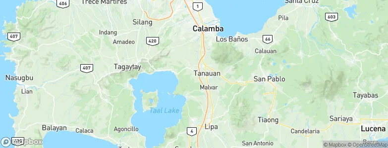 City of Tanauan, Philippines Map