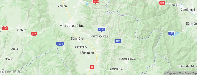 Ciucsângeorgiu, Romania Map