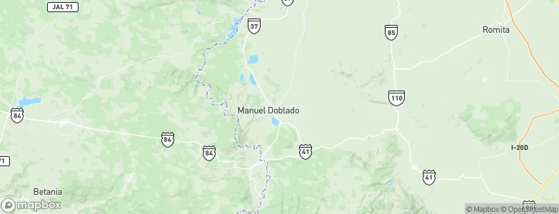 Ciudad Manuel Doblado, Mexico Map