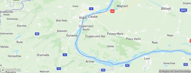 Ciupercenii Noi, Romania Map