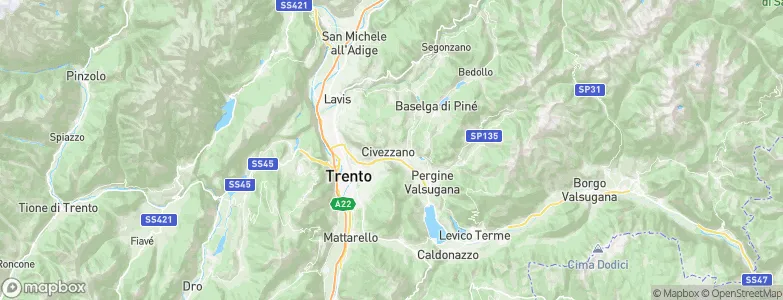 Civezzano, Italy Map