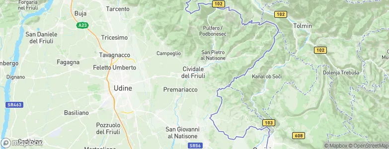 Cividale del Friuli, Italy Map