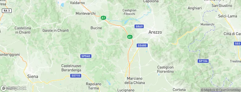 Civitella in Val di Chiana, Italy Map