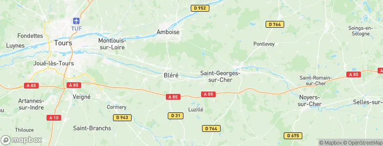 Civray-de-Touraine, France Map