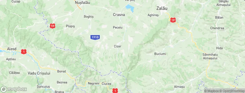 Cizer, Romania Map