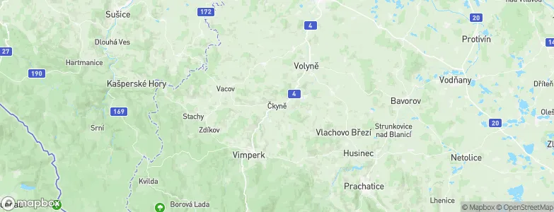 Čkyně, Czechia Map