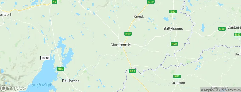 Claremorris, Ireland Map