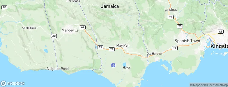 Clarendon, Jamaica Map