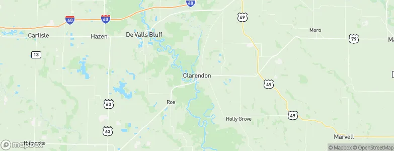 Clarendon, United States Map