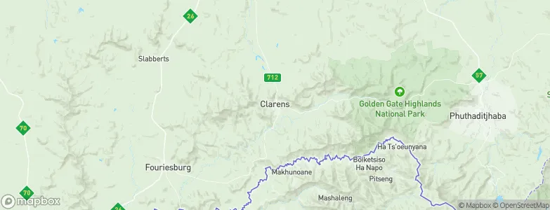 Clarens, South Africa Map