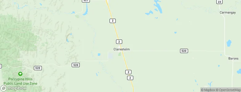 Claresholm, Canada Map