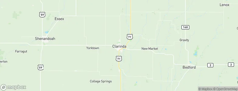 Clarinda, United States Map