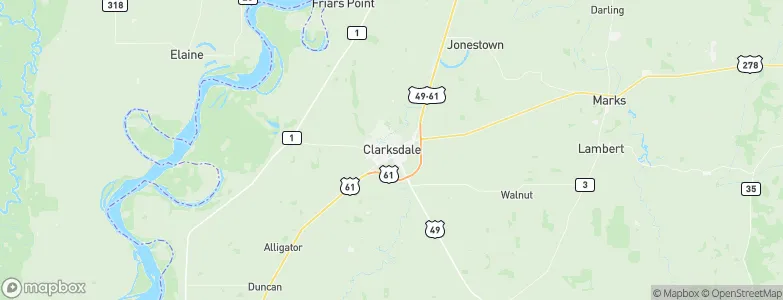 Clarksdale, United States Map