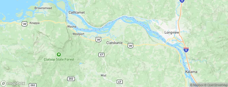 Clatskanie, United States Map
