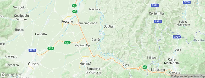 Clavesana, Italy Map