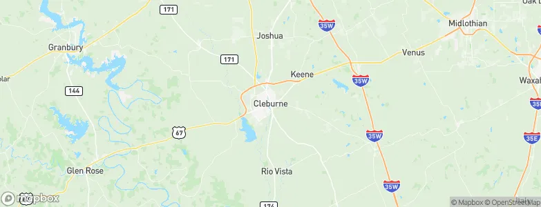 Cleburne, United States Map