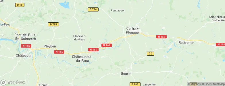 Cléden-Poher, France Map