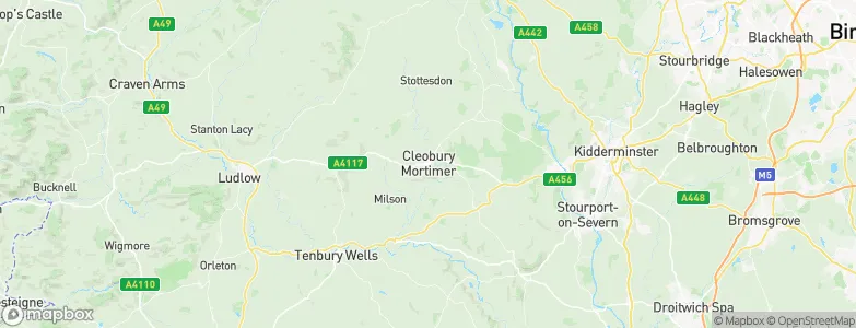 Cleobury Mortimer, United Kingdom Map