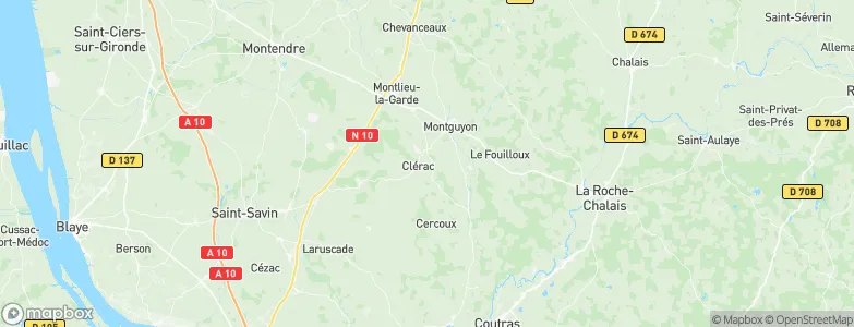 Clérac, France Map