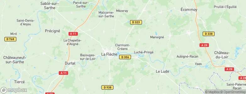 Clermont-Créans, France Map
