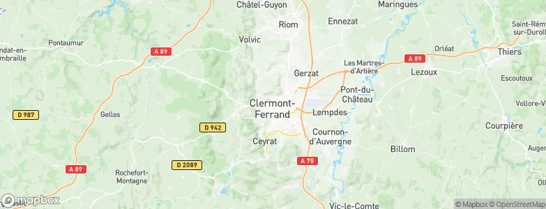 Clermont-Ferrand, France Map