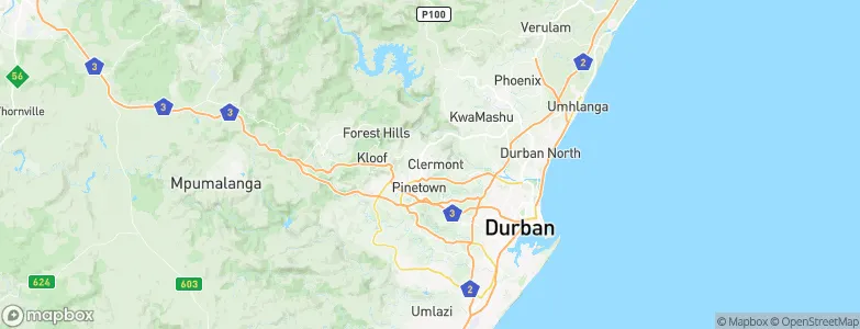 Clermont, South Africa Map