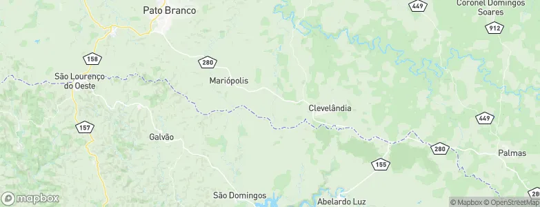 Clevelândia, Brazil Map