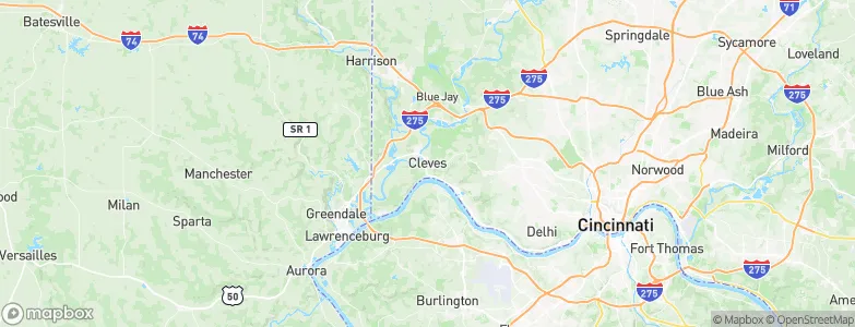 Cleves, United States Map