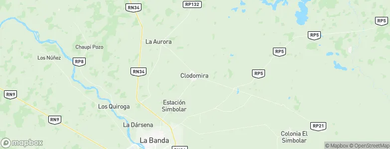 Clodomira, Argentina Map