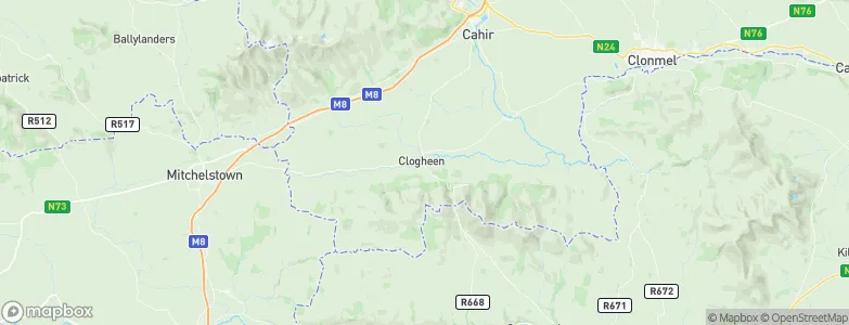 Clogheen, Ireland Map