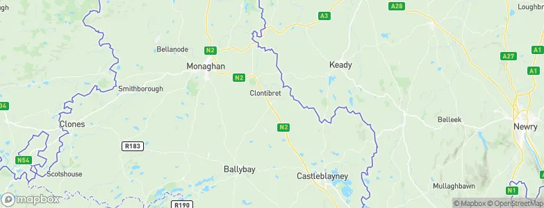 Clontibret, Ireland Map
