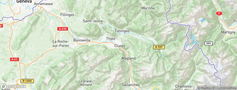 Cluses, France Map