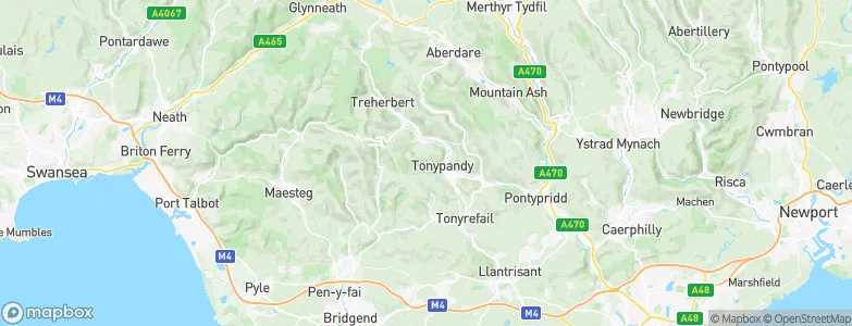 Clydach Vale, United Kingdom Map