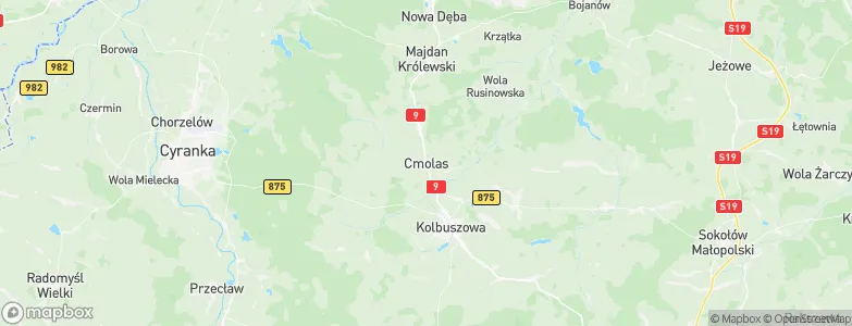 Cmolas, Poland Map