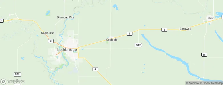 Coaldale, Canada Map