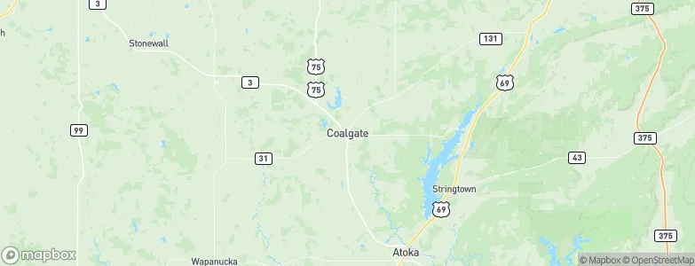 Coalgate, United States Map