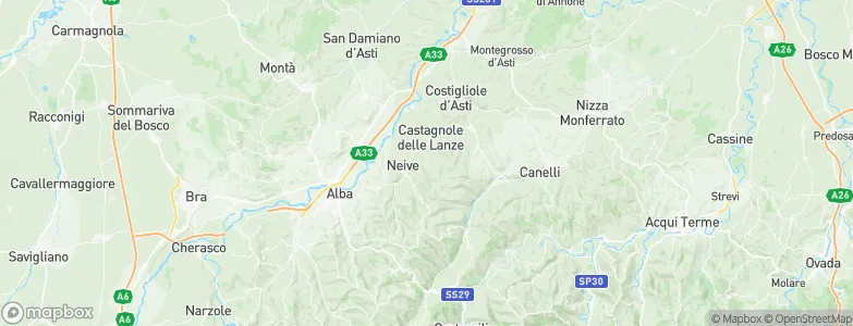 Coazzolo, Italy Map