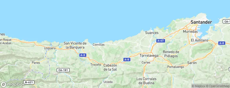 Cóbreces, Spain Map