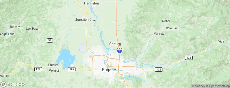 Coburg, United States Map