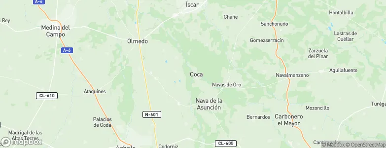 Coca, Spain Map