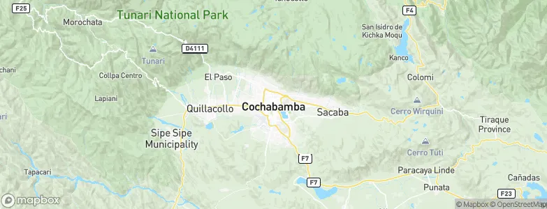 Cochabamba, Bolivia Map